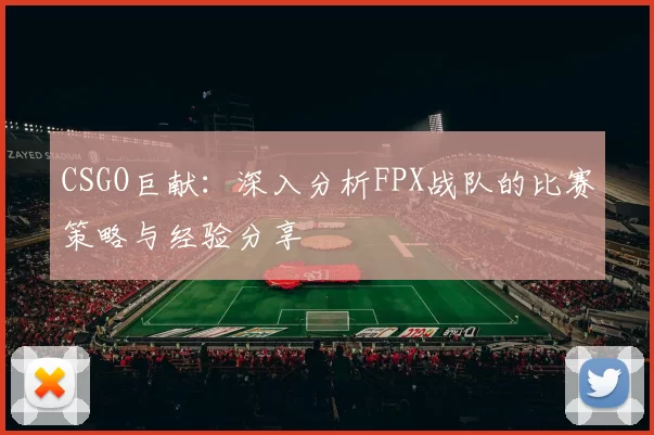 CSGO巨献：深入分析FPX战队的比赛策略与经验分享